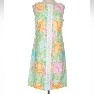 Lilly Pulitzer Originals Dress What The Shell Print White Label Coastal Size 4